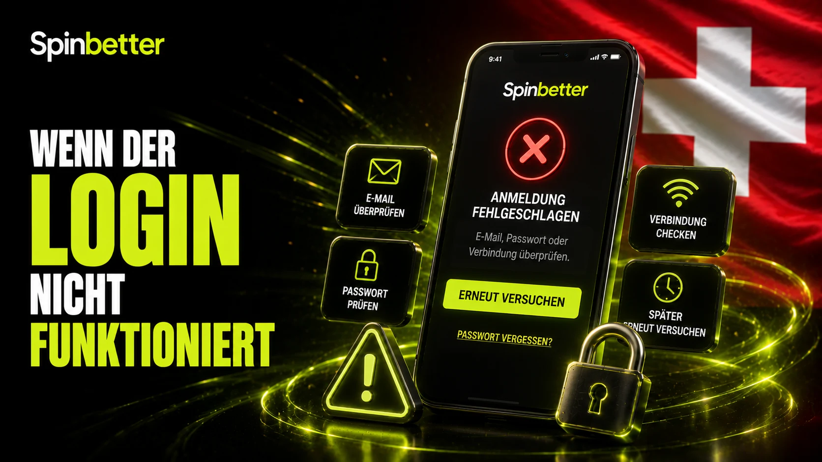 wenn der SpinBetter login nicht funktioniert: Ursachen und Lösungen