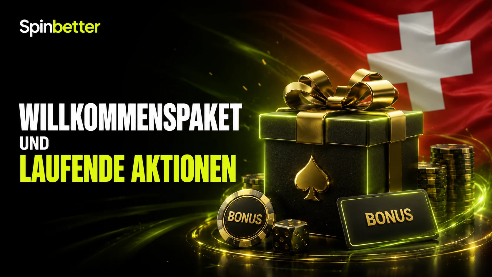 SpinBetter Willkommenspaket und laufende Aktionen für Schweizer Spieler
